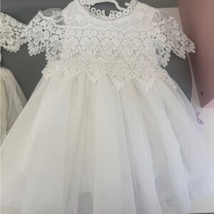 Nicolette's couture Siena dress size 0-3 WHITE